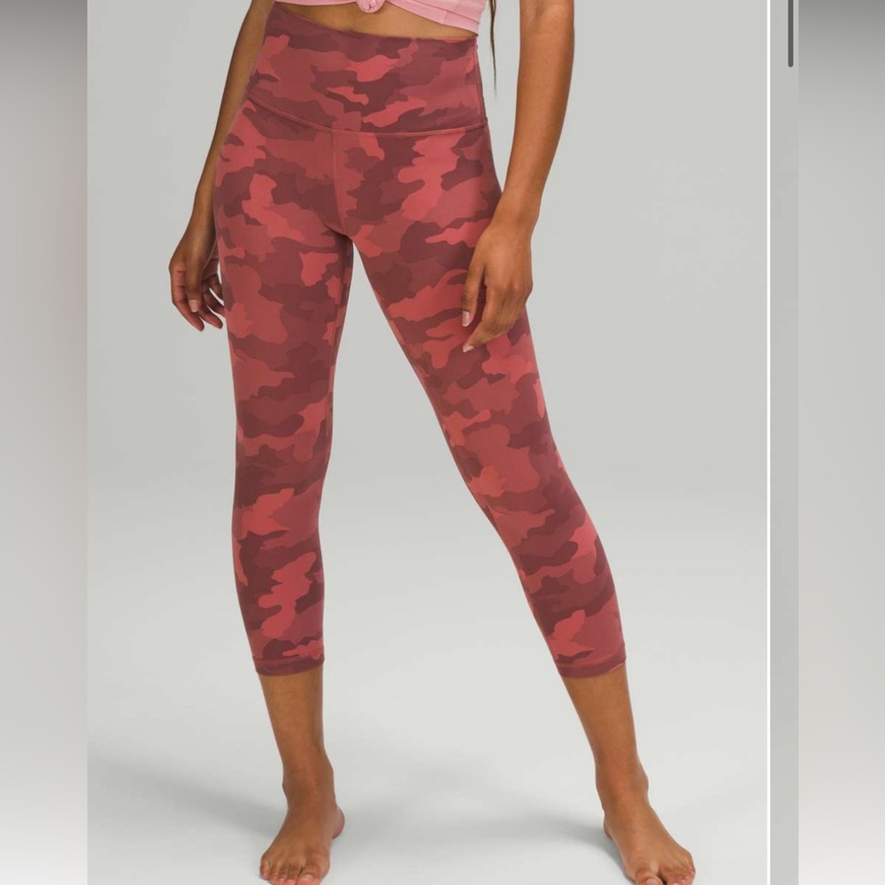 Lululemon Align Crop *21" Heritage 365 Camo Brier Rose Multi Size:10